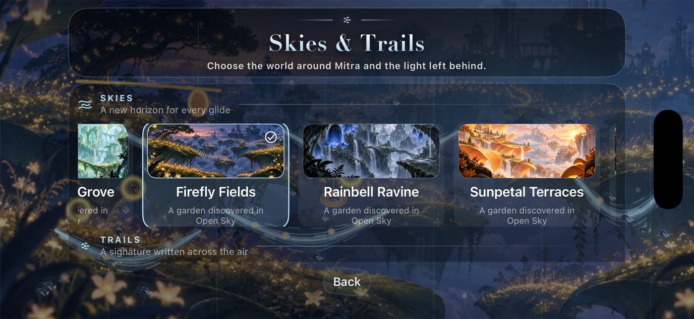 Alsomitra's selection of skies and glowing trails